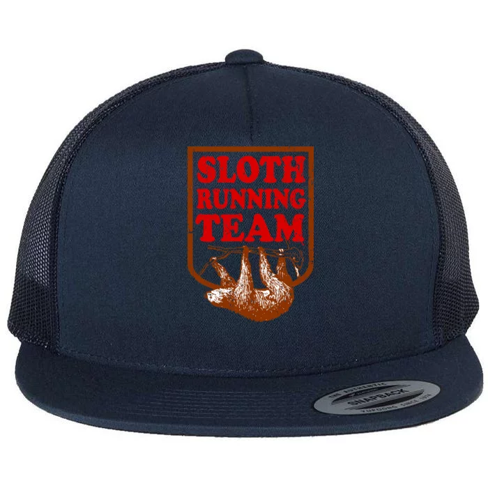 Sloth Running Team Vintage Flat Bill Trucker Hat