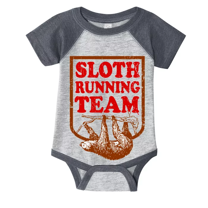 Sloth Running Team Vintage Infant Baby Jersey Bodysuit