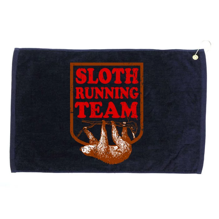 Sloth Running Team Vintage Grommeted Golf Towel