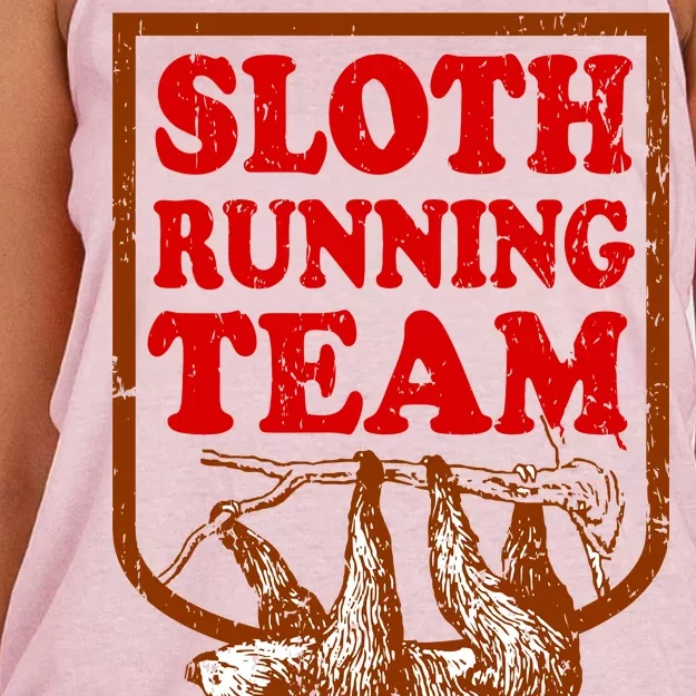 Sloth Running Team Vintage Women's Knotted Racerback Tank