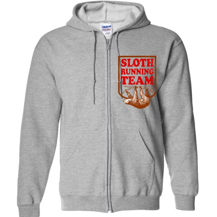 Sloth Running Team Vintage Full Zip Hoodie