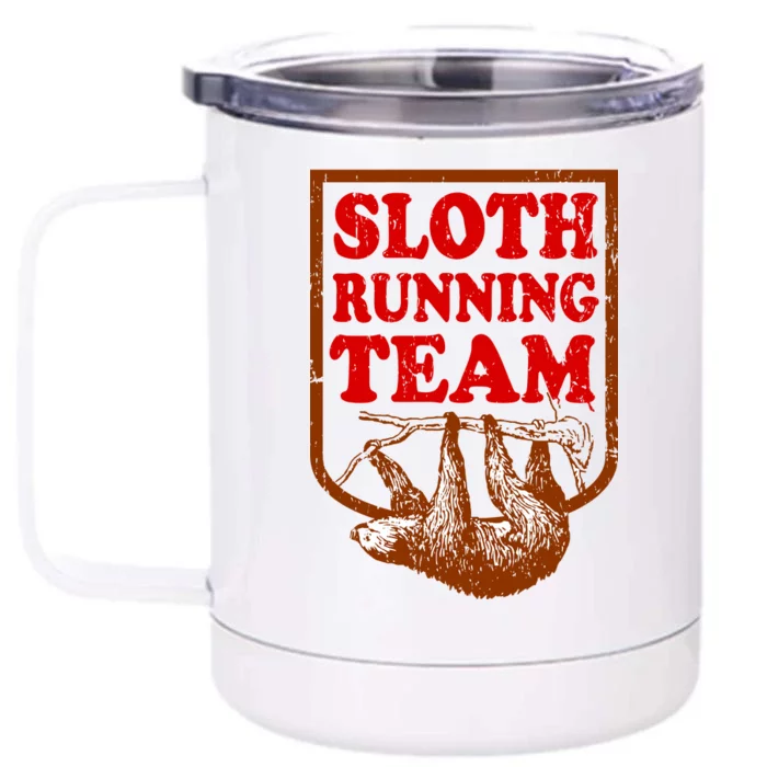 Sloth Running Team Vintage Front & Back 12oz Stainless Steel Tumbler Cup