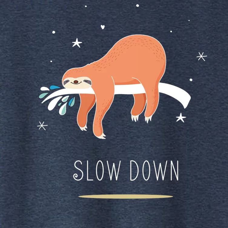 Sloth Slow Down Women's Crop Top Tee