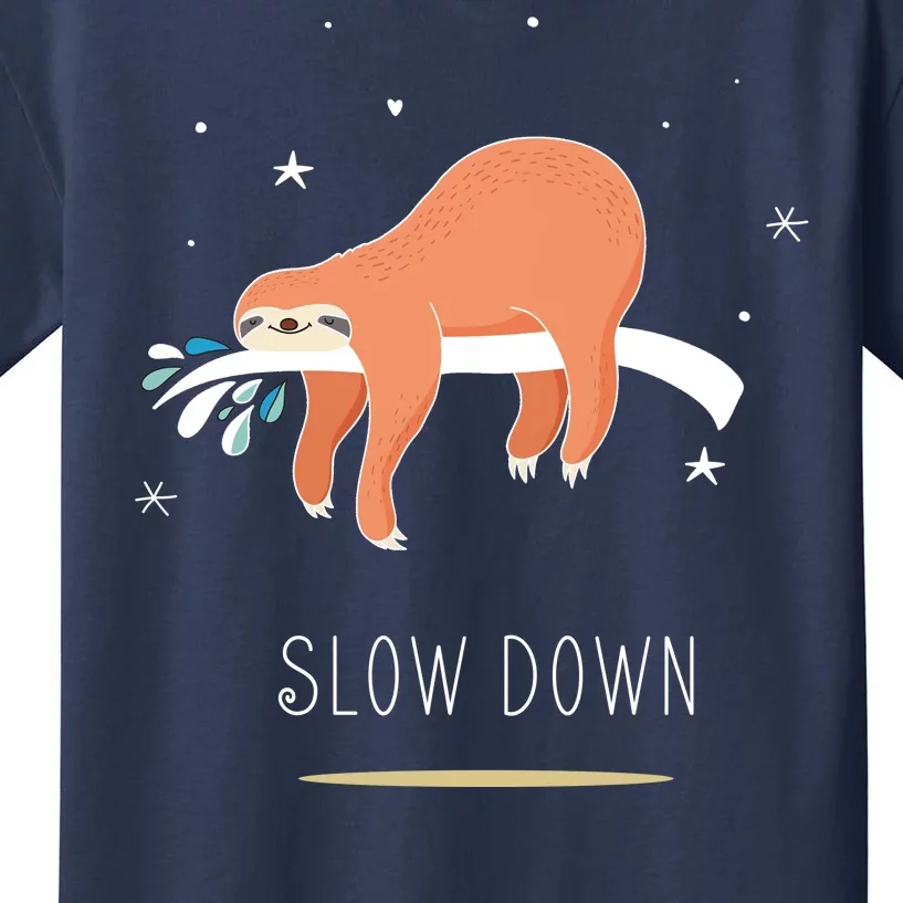 Sloth Slow Down Kids T-Shirt