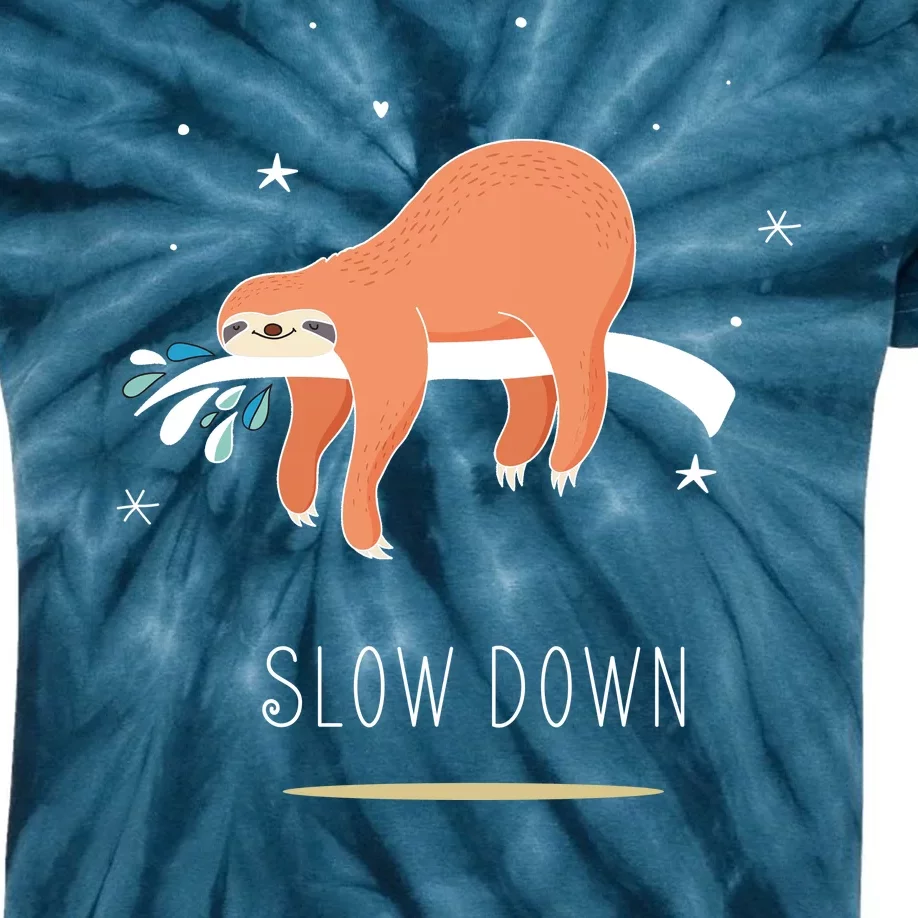 Sloth Slow Down Kids Tie-Dye T-Shirt