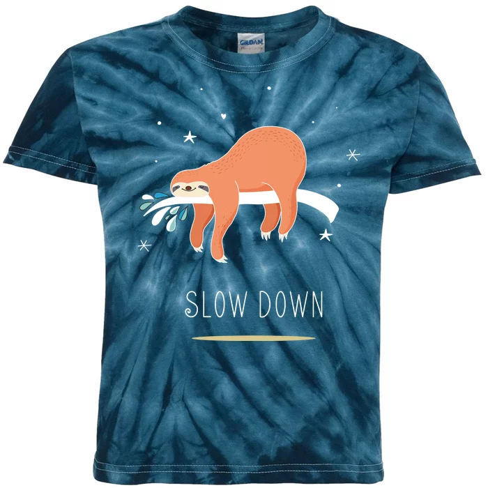 Sloth Slow Down Kids Tie-Dye T-Shirt