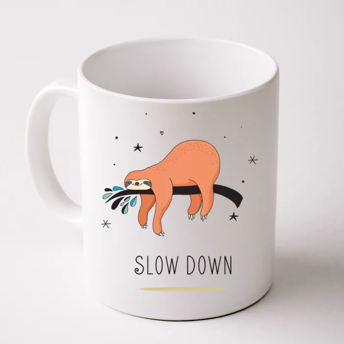 Sloth Slow Down Front & Back Coffee Mug