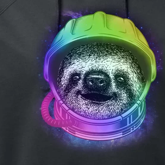 Sloth Spaceman Performance Fleece Hoodie