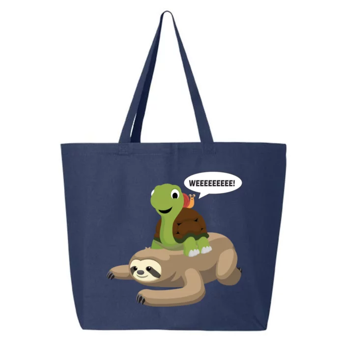 Sloth Turtle Snail Piggyback 25L Jumbo Tote