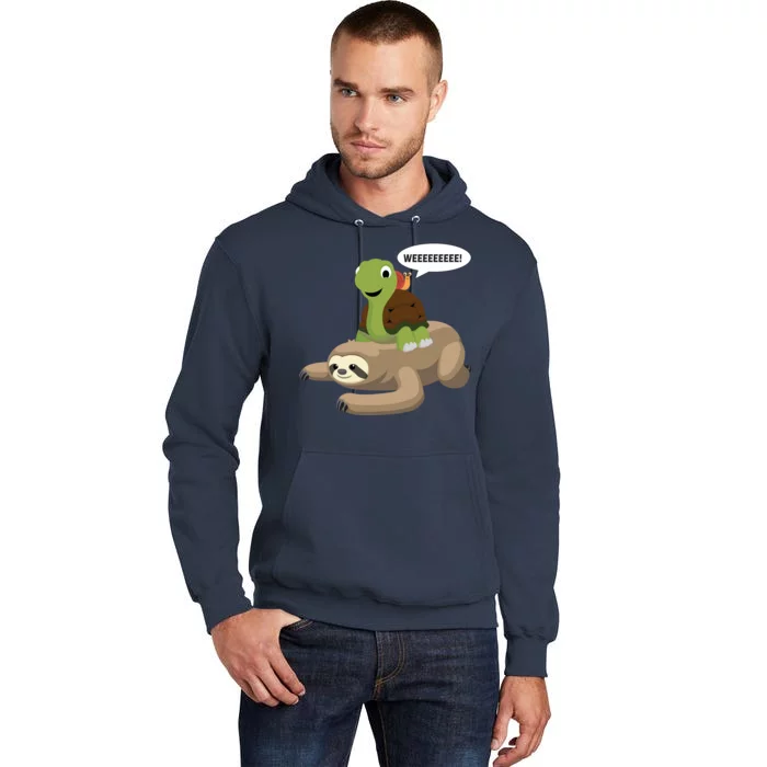 Sloth Turtle Snail Piggyback Tall Hoodie