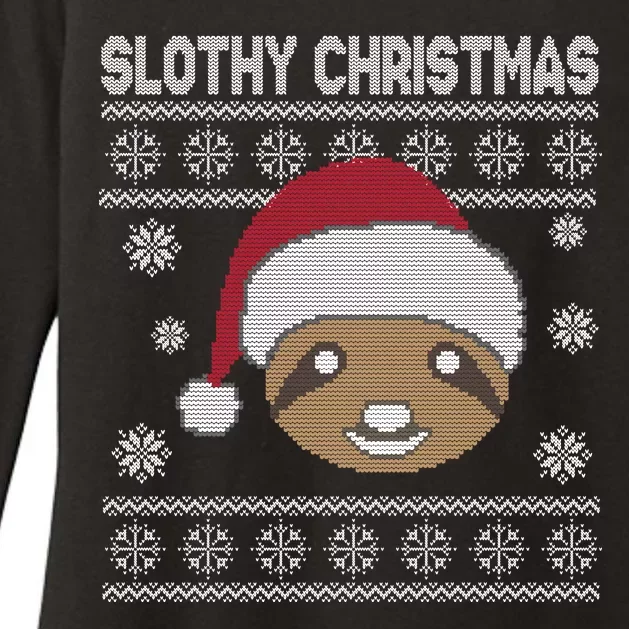 Slothy Christmas Ugly Sweater Womens CVC Long Sleeve Shirt