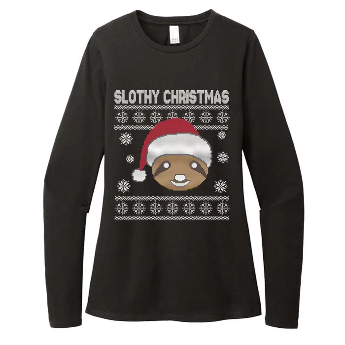 Slothy Christmas Ugly Sweater Womens CVC Long Sleeve Shirt