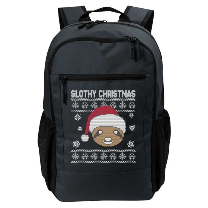 Slothy Christmas Ugly Sweater Daily Commute Backpack