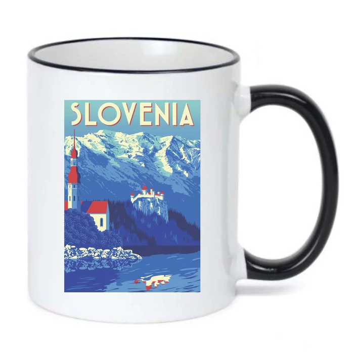 Slovenia Poster Black Color Changing Mug