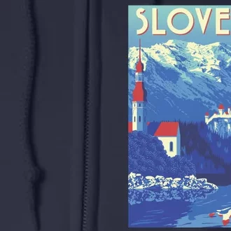 Slovenia Poster Full Zip Hoodie