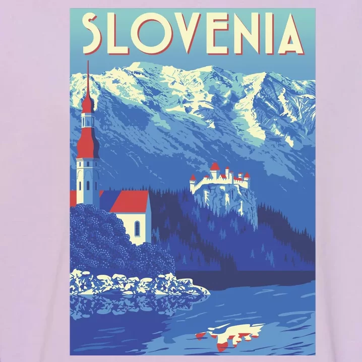 Slovenia Poster Garment-Dyed Sweatshirt