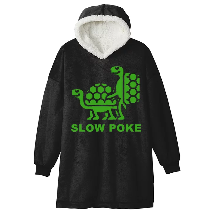 Slow Poke Funny Turtle Hooded Wearable Blanket