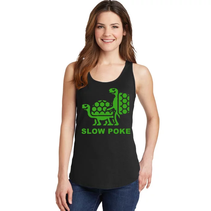 Slow Poke Funny Turtle Ladies Essential Tank