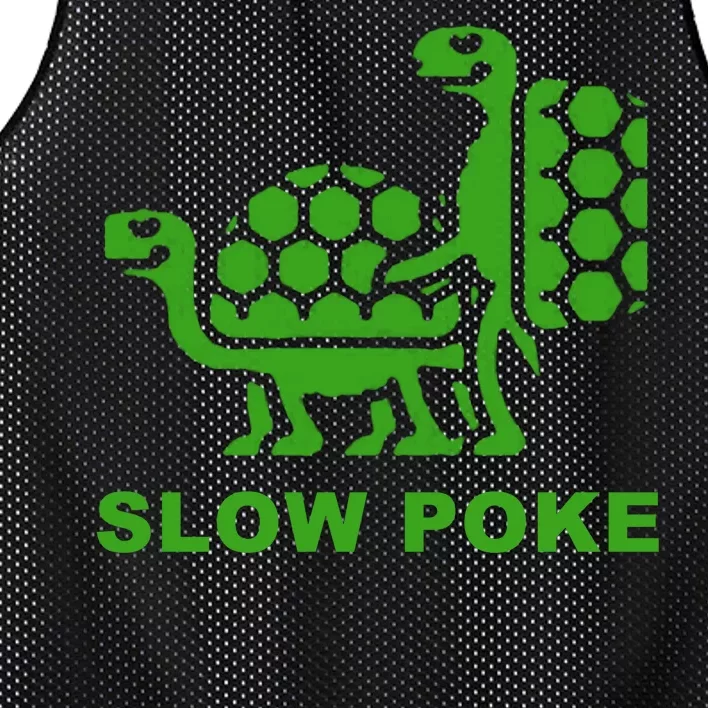 Slow Poke Funny Turtle Mesh Reversible Basketball Jersey Tank