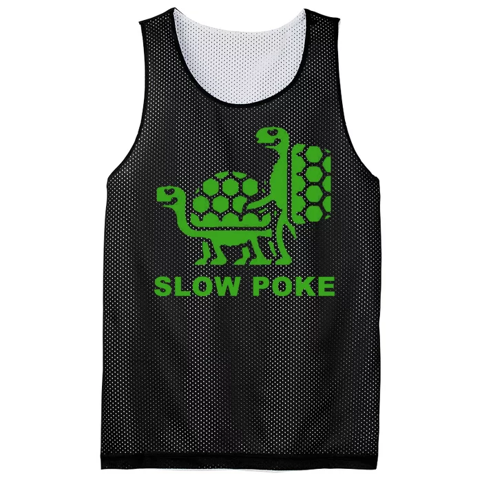 Slow Poke Funny Turtle Mesh Reversible Basketball Jersey Tank