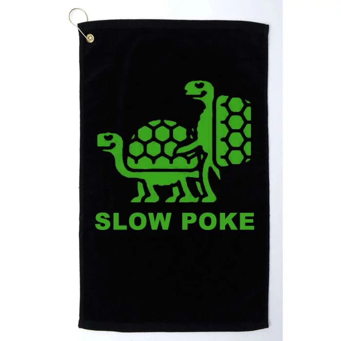 Slow Poke Funny Turtle Platinum Collection Golf Towel