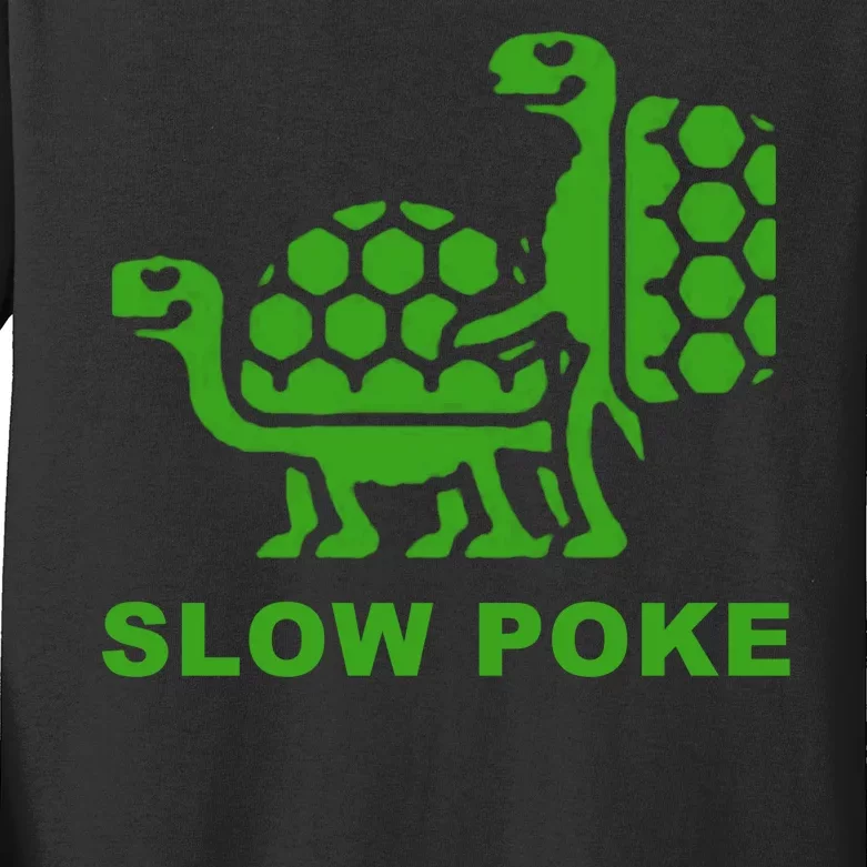 Slow Poke Funny Turtle Kids Long Sleeve Shirt