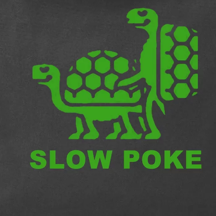 Slow Poke Funny Turtle Zip Tote Bag