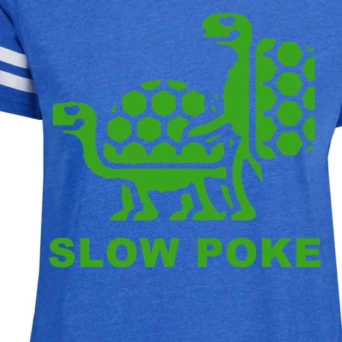 Slow Poke Funny Turtle Enza Ladies Jersey Football T-Shirt