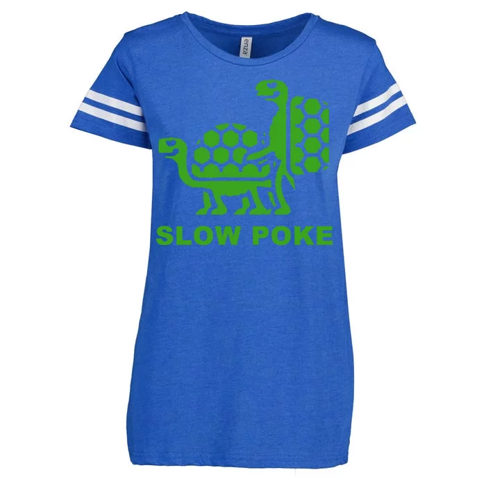 Slow Poke Funny Turtle Enza Ladies Jersey Football T-Shirt