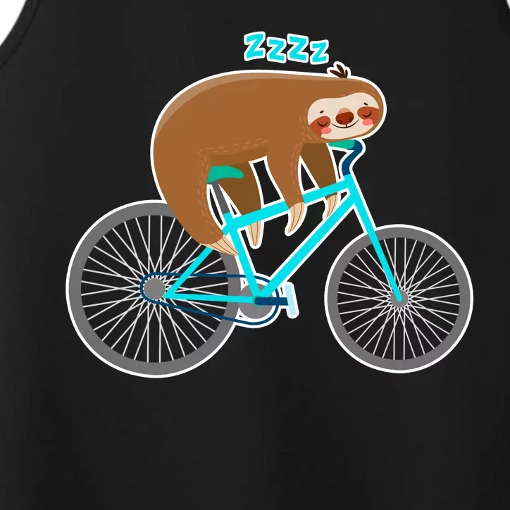 Slow Rider Funny Sloth Performance Tank