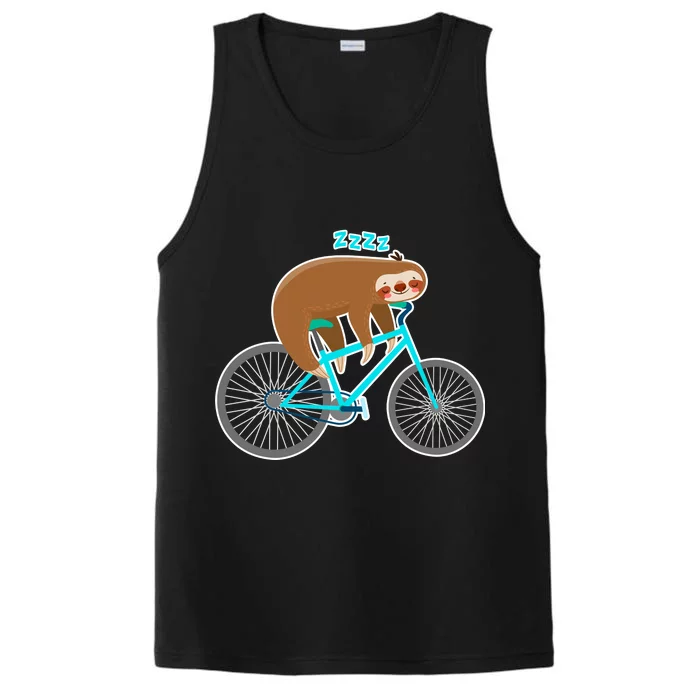 Slow Rider Funny Sloth Performance Tank