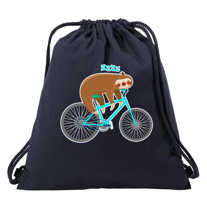 Slow Rider Funny Sloth Drawstring Bag