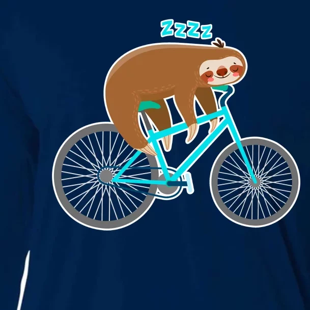 Slow Rider Funny Sloth Cooling Performance Long Sleeve Crew