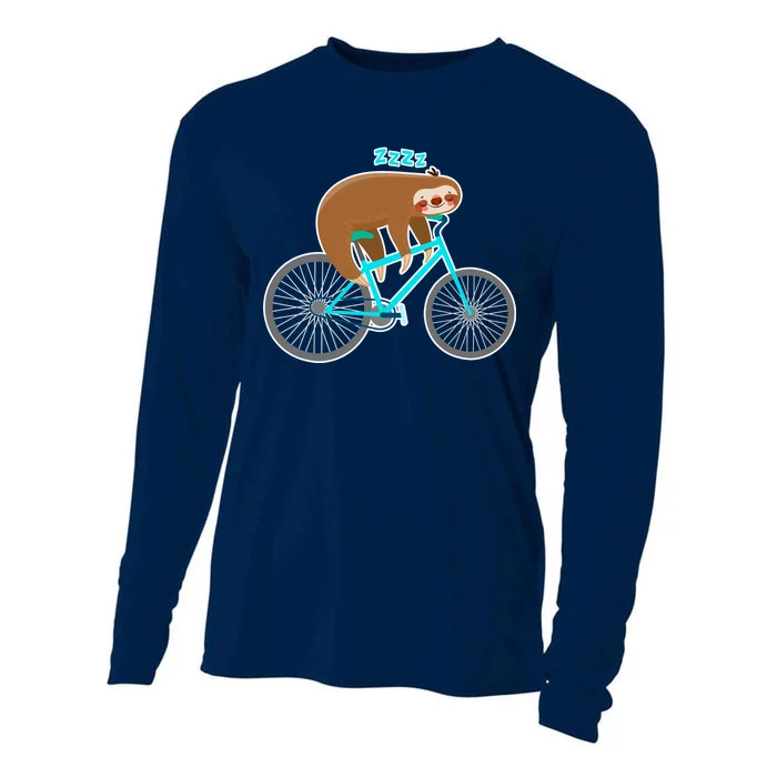 Slow Rider Funny Sloth Cooling Performance Long Sleeve Crew