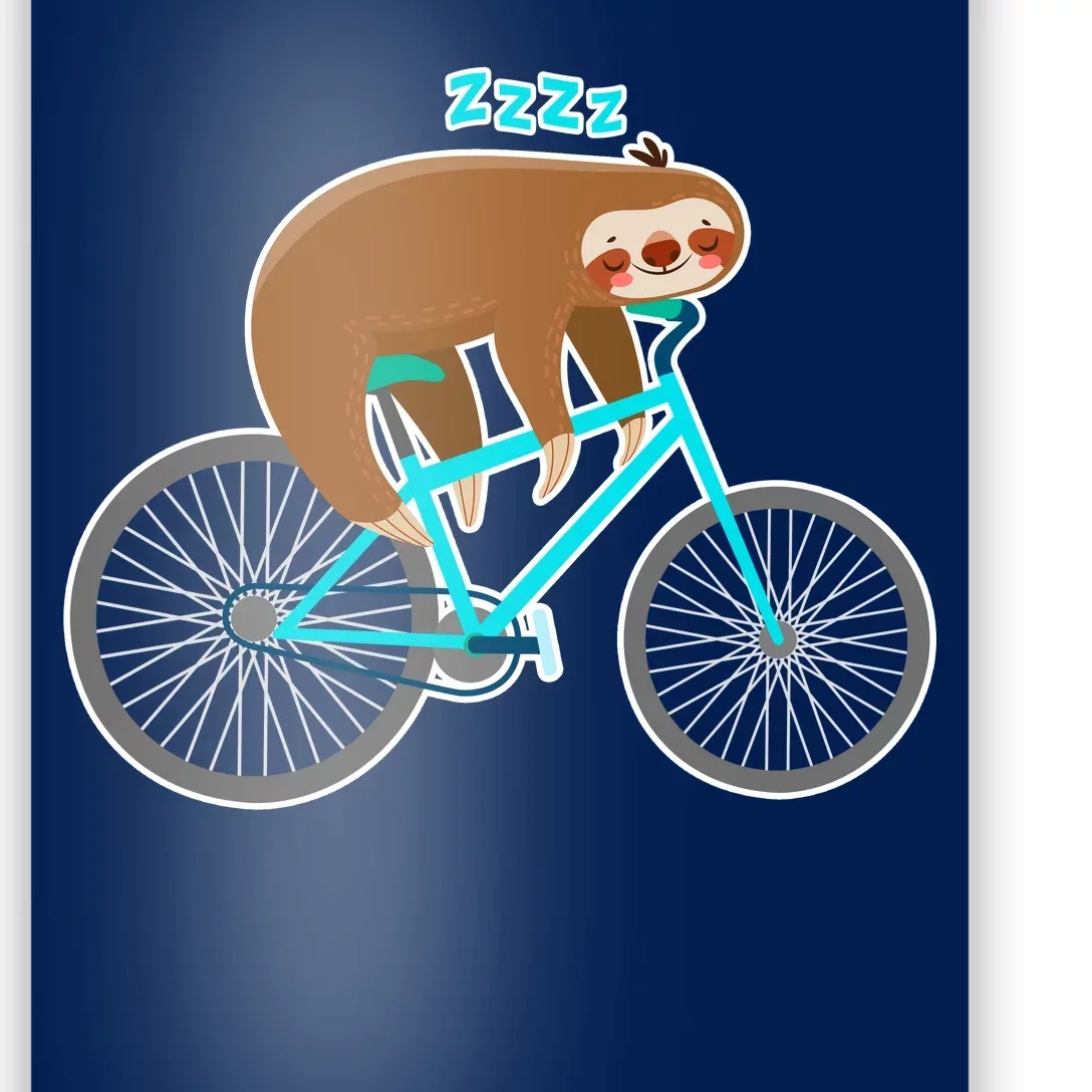 Slow Rider Funny Sloth Poster