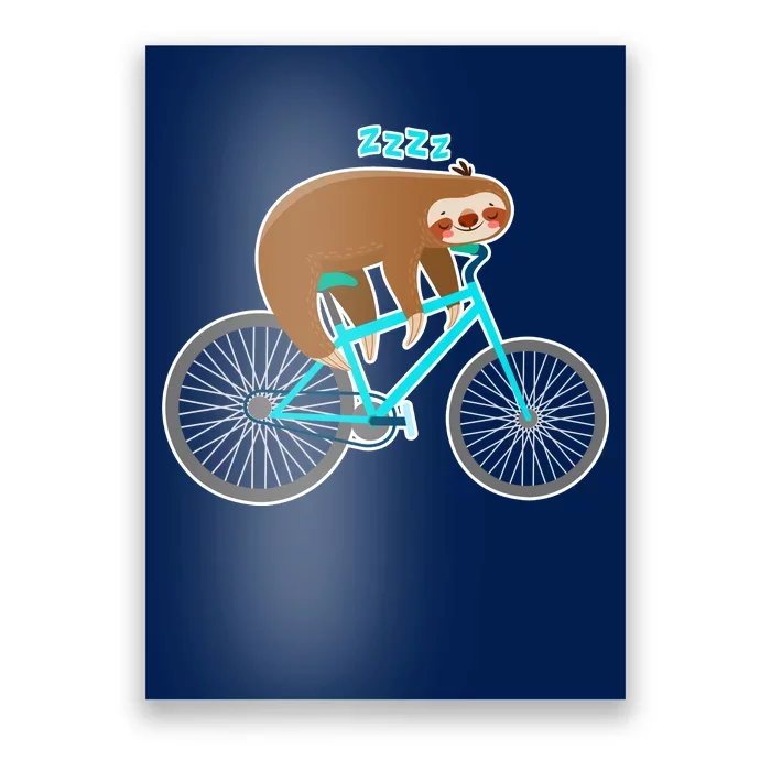 Slow Rider Funny Sloth Poster