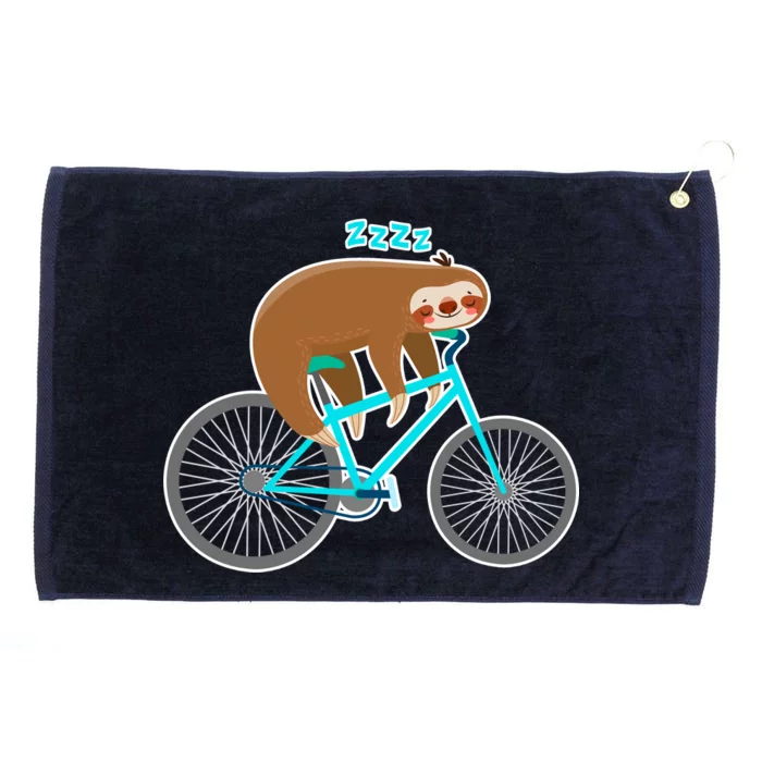 Slow Rider Funny Sloth Grommeted Golf Towel