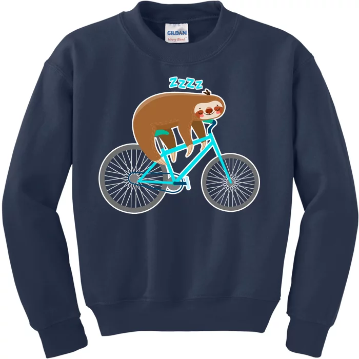 Slow Rider Funny Sloth Kids Sweatshirt