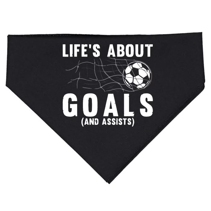 Soccer Lovers Player Football Goal Gift USA-Made Doggie Bandana