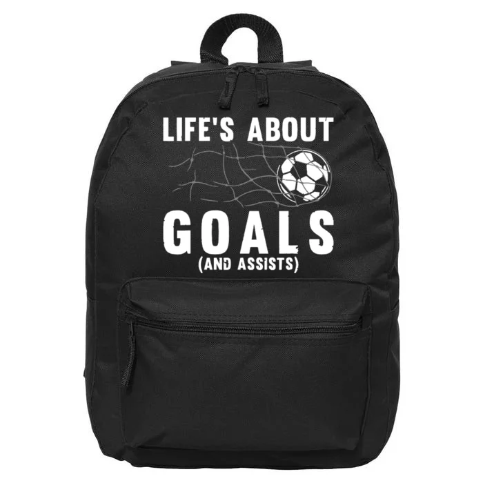 Soccer Lovers Player Football Goal Gift 16 in Basic Backpack