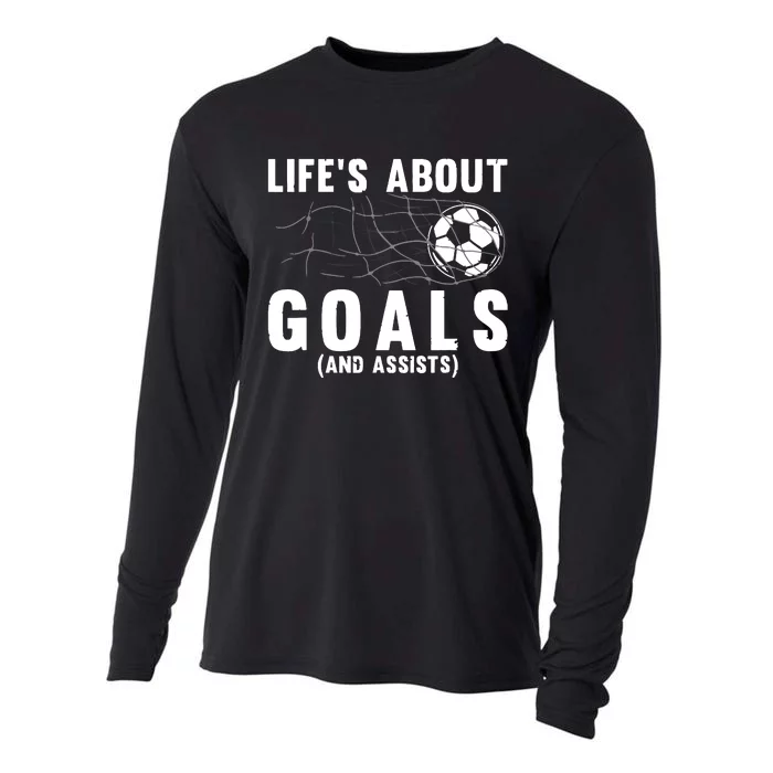 Soccer Lovers Player Football Goal Gift Cooling Performance Long Sleeve Crew