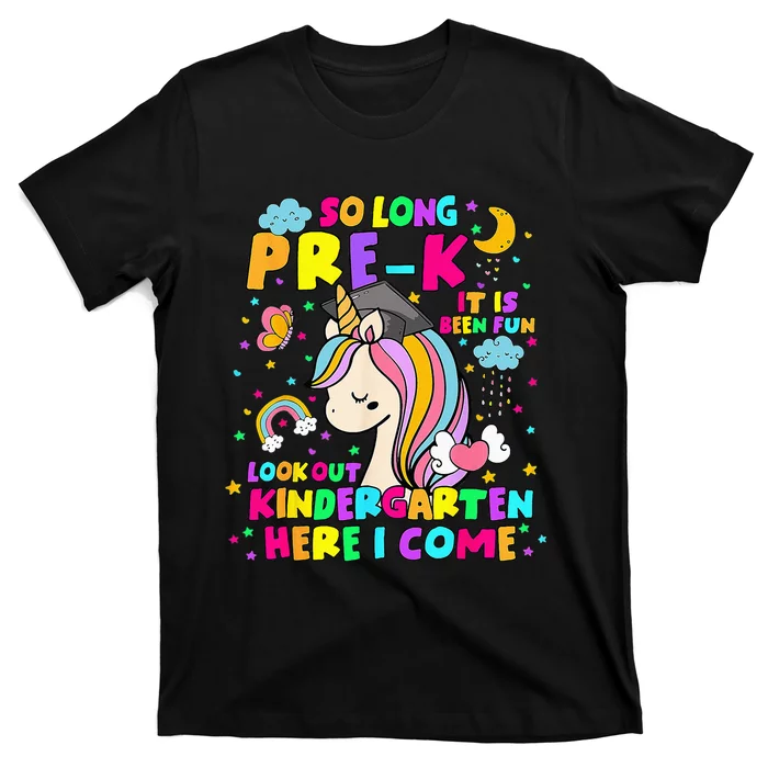 So Long PreK Kindergarten Here I Come Back To School T-Shirt