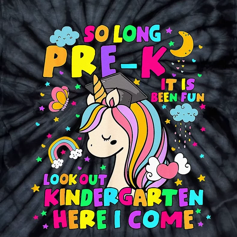 So Long PreK Kindergarten Here I Come Back To School Tie-Dye T-Shirt