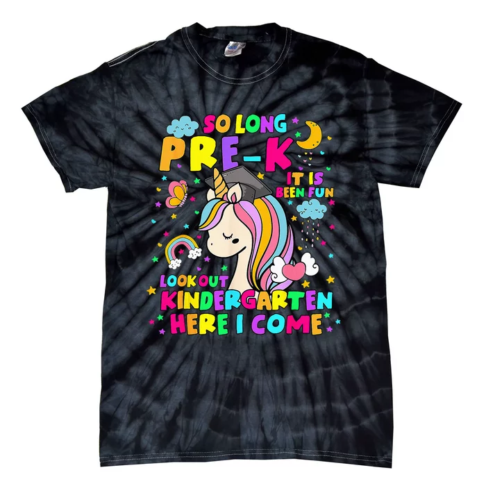 So Long PreK Kindergarten Here I Come Back To School Tie-Dye T-Shirt