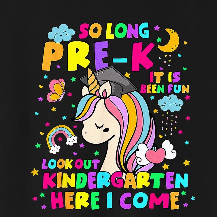 So Long PreK Kindergarten Here I Come Back To School Women's Crop Top Tee