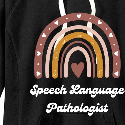 Speech Language Pathologist Cute Slp Therapist Rainbow Gift Women's Fleece Hoodie