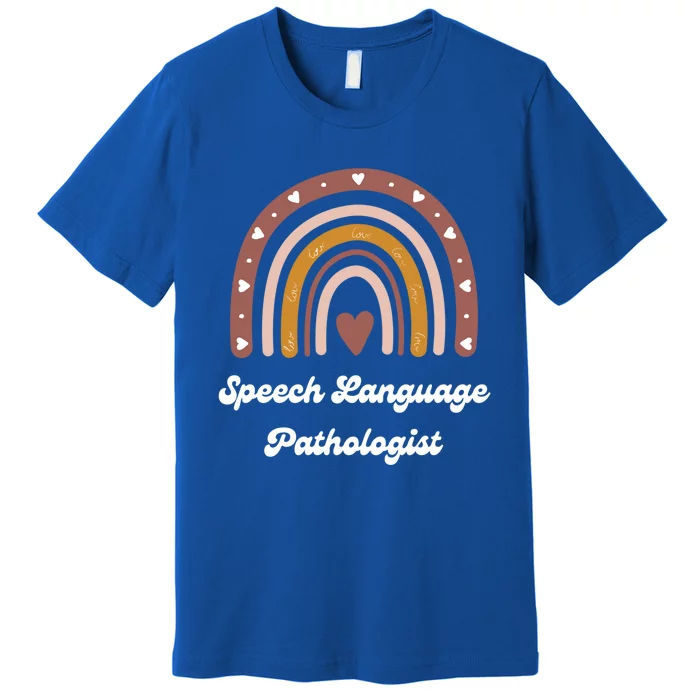 Speech Language Pathologist Cute Slp Therapist Rainbow Gift Premium T-Shirt