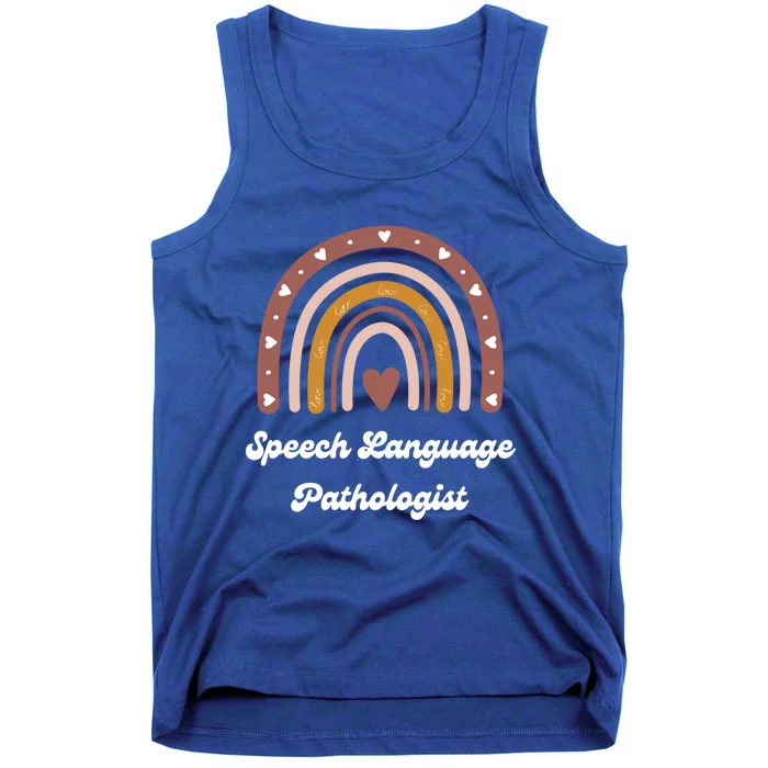 Speech Language Pathologist Cute Slp Therapist Rainbow Gift Tank Top