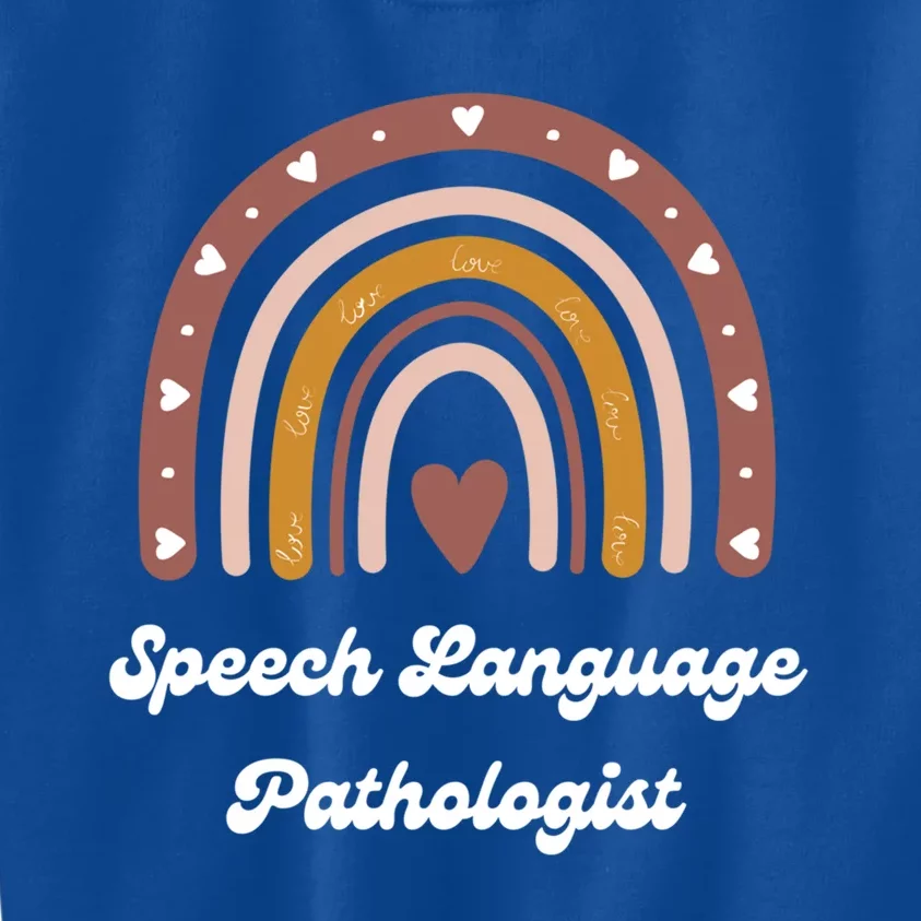 Speech Language Pathologist Cute Slp Therapist Rainbow Gift Kids Sweatshirt