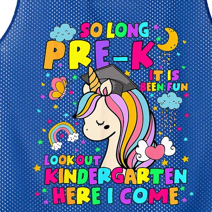 So Long PreK Kindergarten Here I Come Back To School Mesh Reversible Basketball Jersey Tank